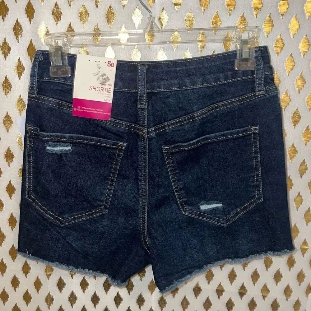 NWT So Shorties high rise Jean denim cut off shorts size 5 ￼